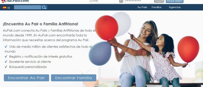 Página gratuita Aupair.com para encontrar familia Au Pair