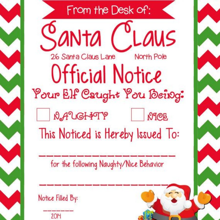 Elf on the Shelf y sus informes para Santa Claus por Navidad.