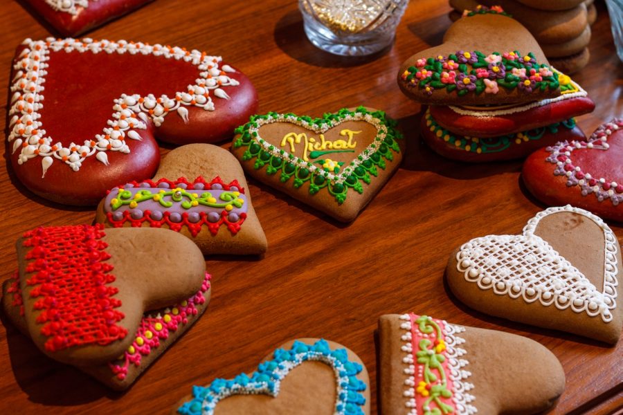 Galletas de mantequilla decoradas para San Valentín